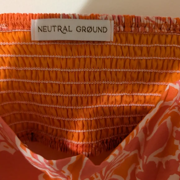 NWT Orange Floral Maxi Dress - Picture 3 of 6
